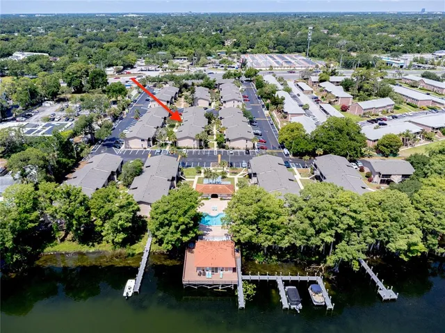 an aerial view of multiple house