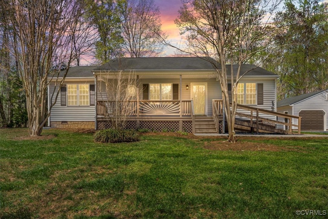 312 Clinton Road Cumberland, VA 23040 - Photo 1 of 29 Single story home featuring a front yard, a detach