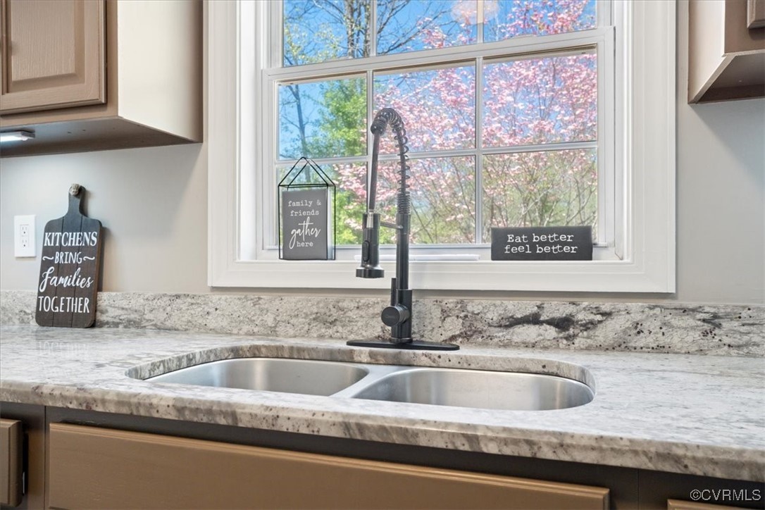 312 Clinton Road Cumberland, VA 23040 - Photo 11 of 29 Details with a sink and light stone counters