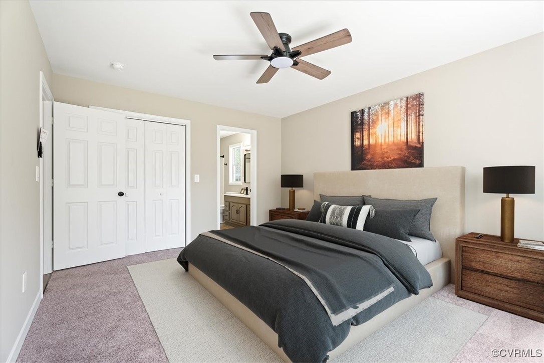 312 Clinton Road Cumberland, VA 23040 - Photo 13 of 29 Carpeted bedroom with a closet, baseboards, a ceil