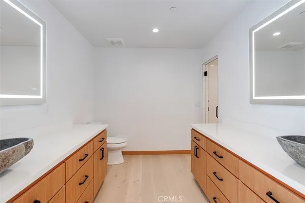 a view of a sink in a mirror