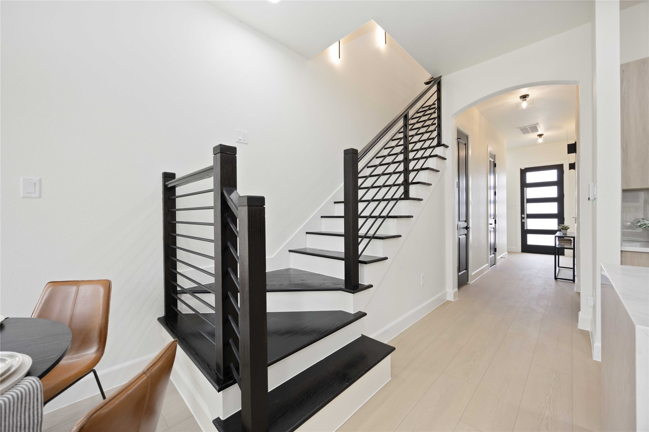 3528 Amos Street Houston, TX 77021 - Photo 14 of 30 a view of entryway and hall with wooden floor