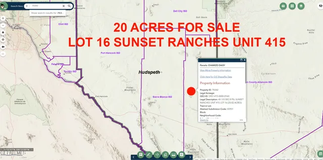 $9,000 | 70342 Tbd 20 Acres, Sierra Blanca, TX 79851