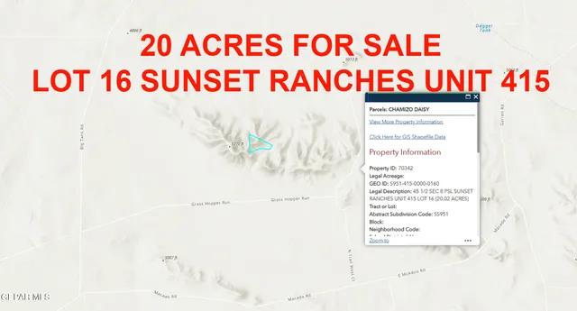 $9,000 | 70342 Tbd 20 Acres, Sierra Blanca, TX 79851
