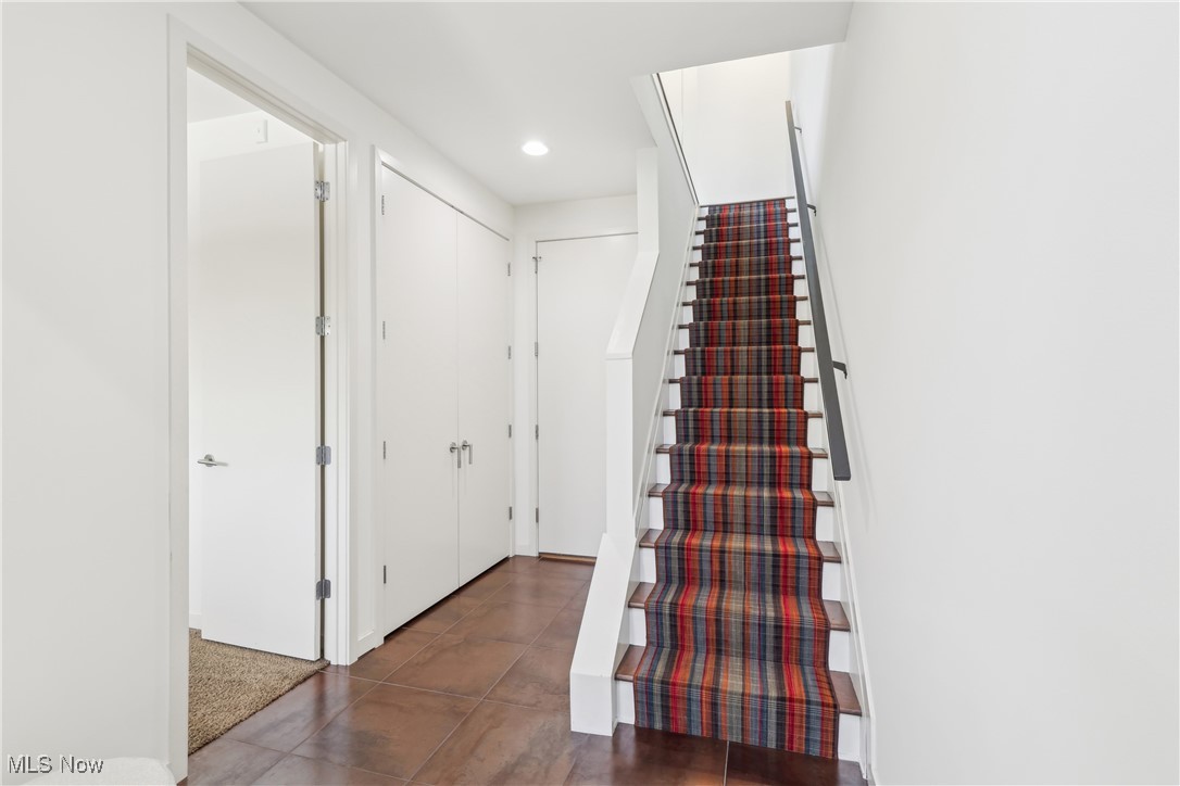 1852 Coltman Road Cleveland, OH 44106 - Photo 3 of 39 Stairway to main floor featuring, office/flex room is thru the doorway on the left