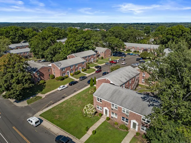 an aerial view of a city