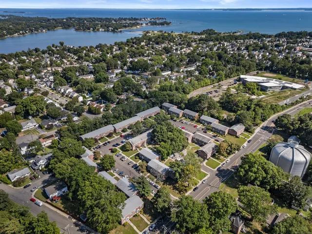 an aerial view of multiple house