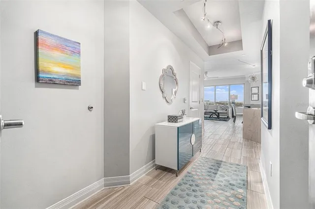 a view of kitchen with furniture and wooden floor