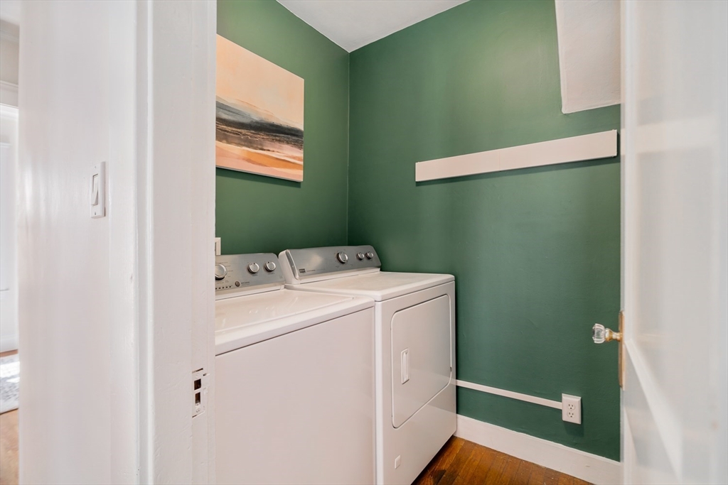 10 Washington Avenue, Unit 2 Waltham, MA 02453 - Photo 20 of 26 a utility room with dryer and washer