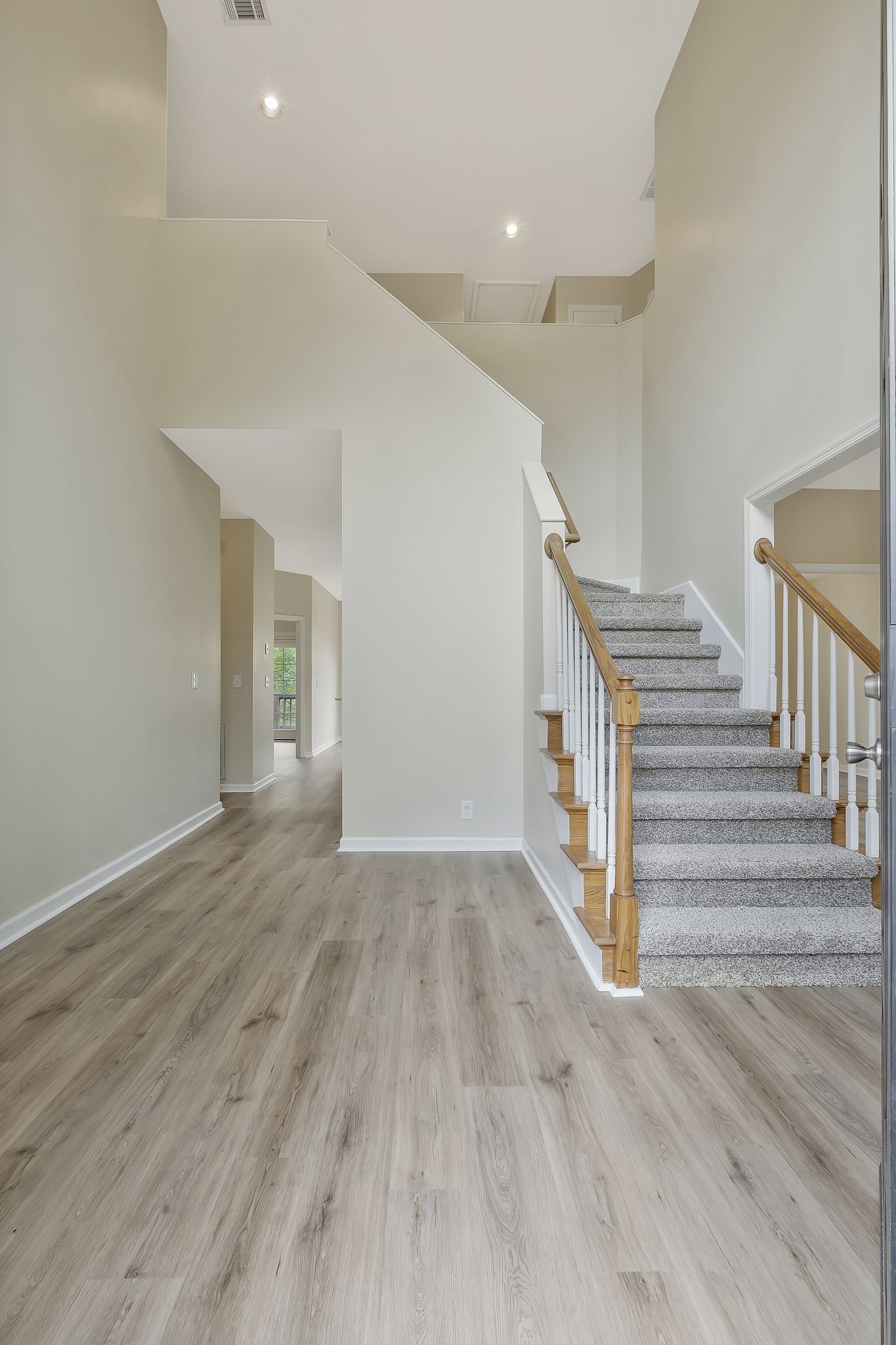 The soaring foyer welcomes you to this nicely updated home.