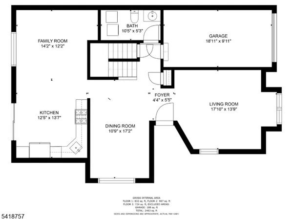 a picture of a bench in a building