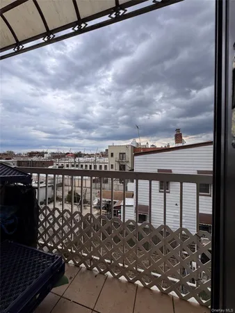 a view of a balcony