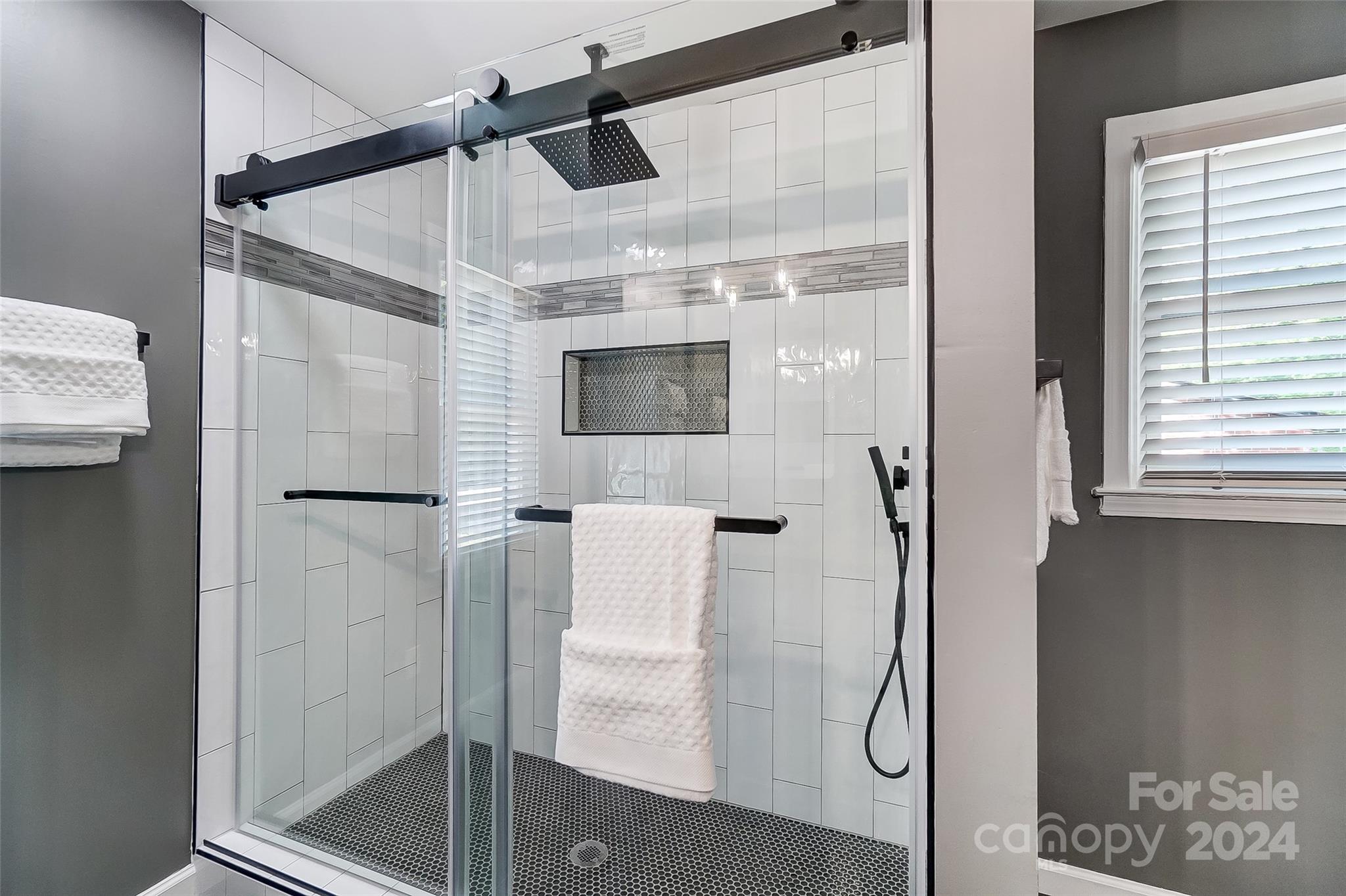 131 Hickory Lane York, SC 29745 - Photo 14 of 25 a bathroom with a glass door shower and a sink