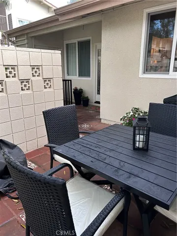 a outdoor view with a sitting space