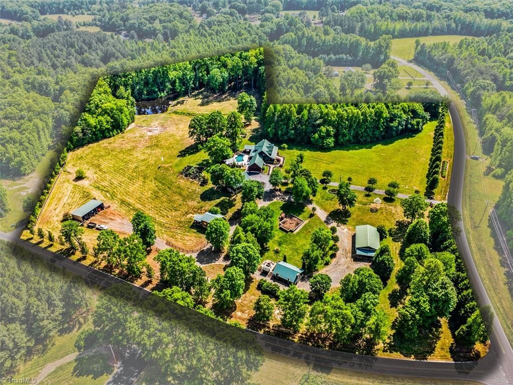 1448 Liberty Church Road Mocksville, NC 27028 - Photo 49 of 50 1448 Liberty Church Road Boundaries Aerial View
