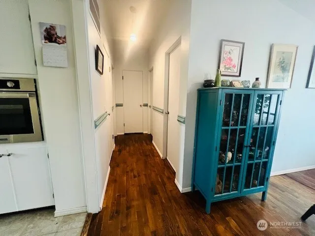 a view of a hallway with interior of the house
