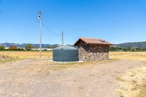 a view of a lake with a beach