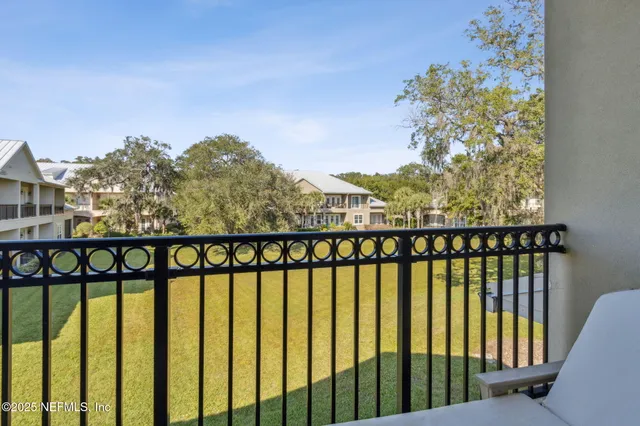 a view of balcony with ocean view