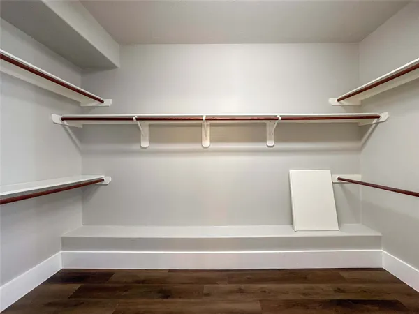 a close view of closet