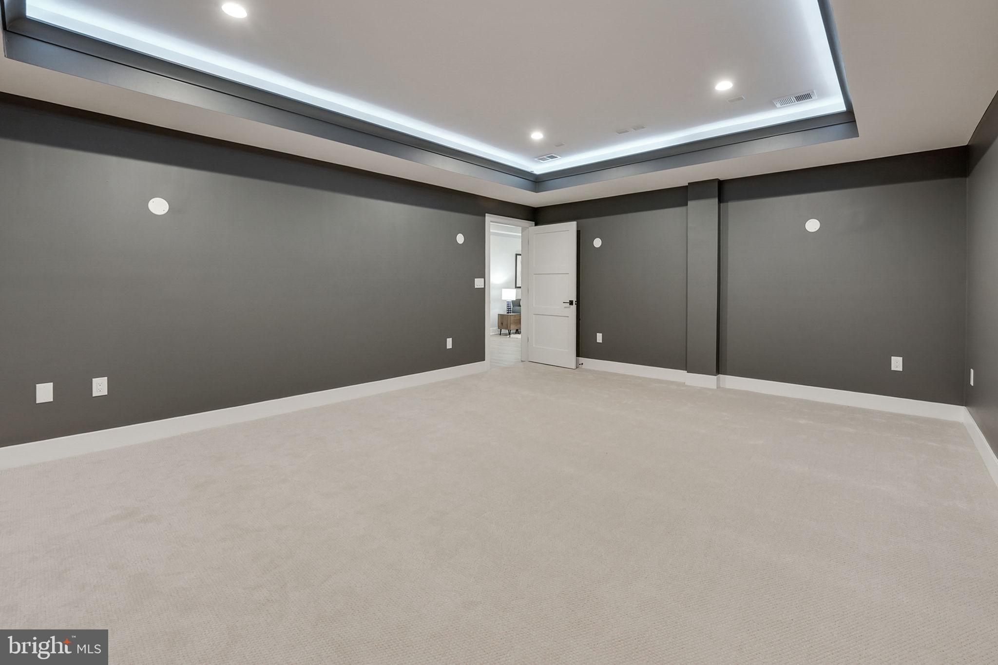 1422 Mayflower Drive McLean, VA 22101 - Photo 57 of 67 Theater Room with Tray ceiling and uplight