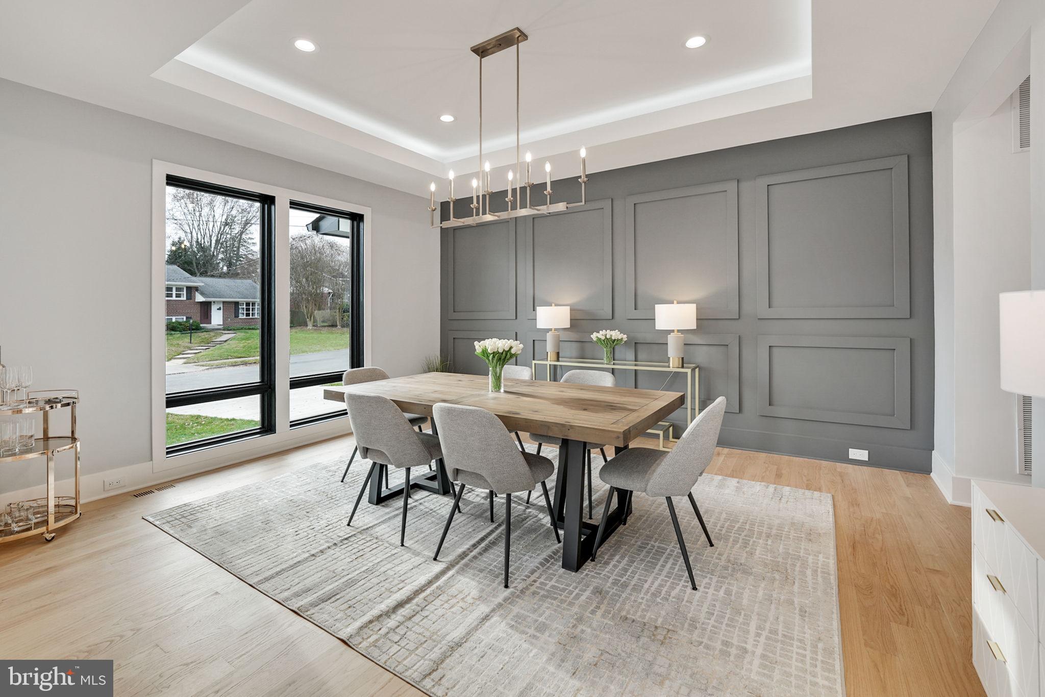 1422 Mayflower Drive McLean, VA 22101 - Photo 7 of 67 Formal Dining Room with 8 light modern chandelier
