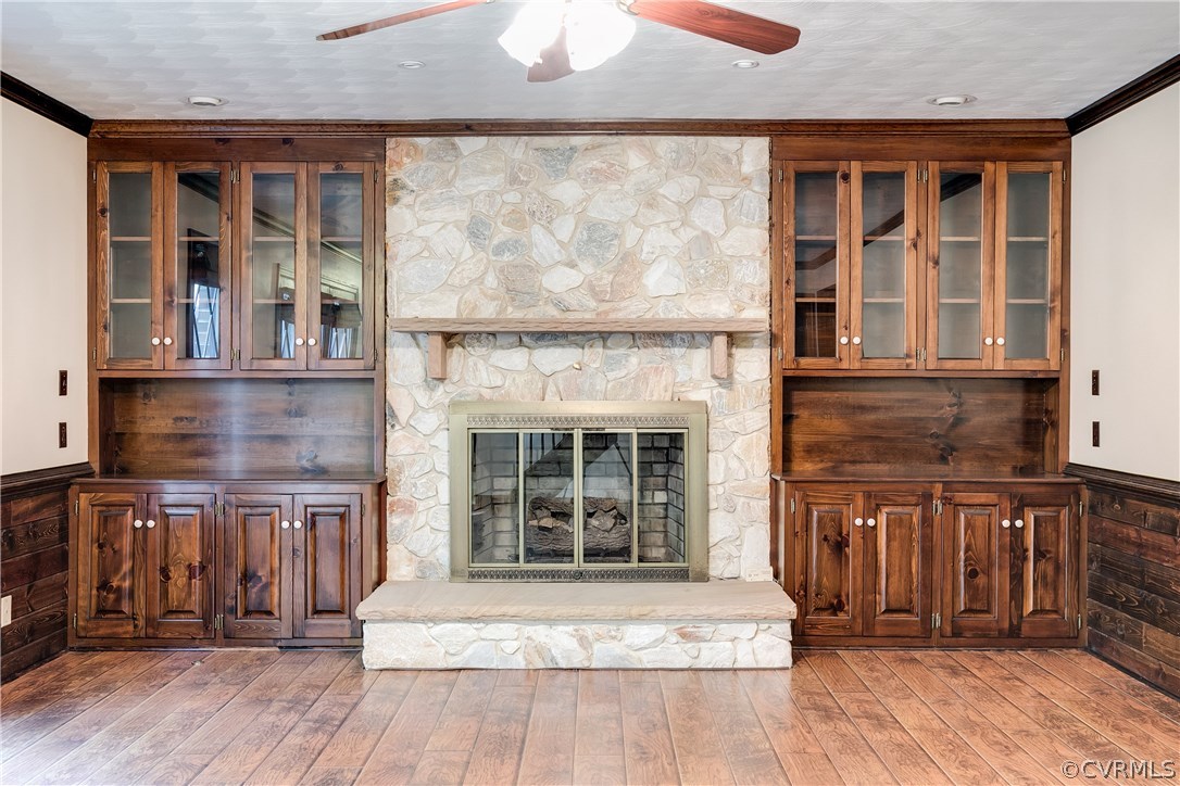 11292 Old Ridge Road Doswell, VA 23047 - Photo 23 of 45 Additional view of bookcase cabinets and fireplace
