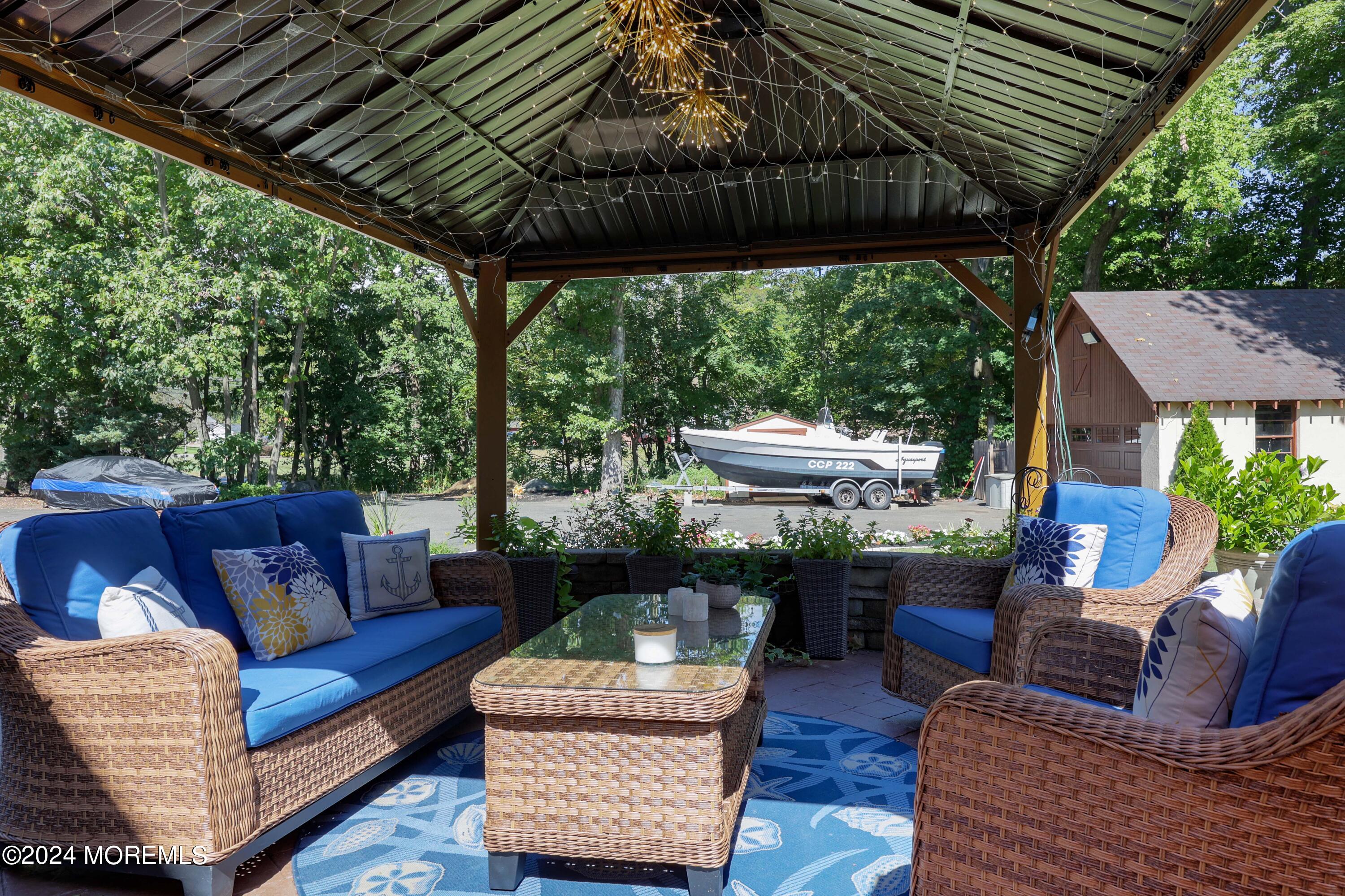 516 Matawan Avenue Keyport, NJ 07735 - Photo 30 of 59 a outdoor living space with patio furniture and a garden