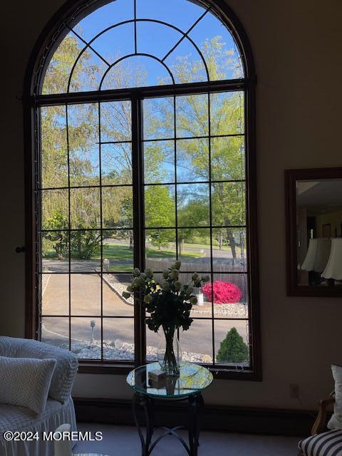 516 Matawan Avenue Keyport, NJ 07735 - Photo 58 of 59 a living room with a floor to ceiling window and a flat screen tv