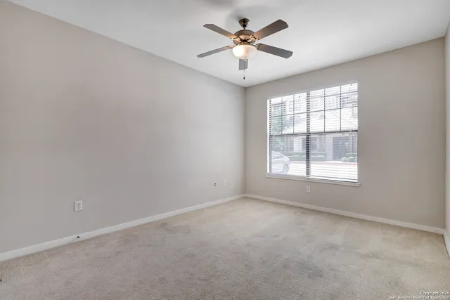 an empty room with a window