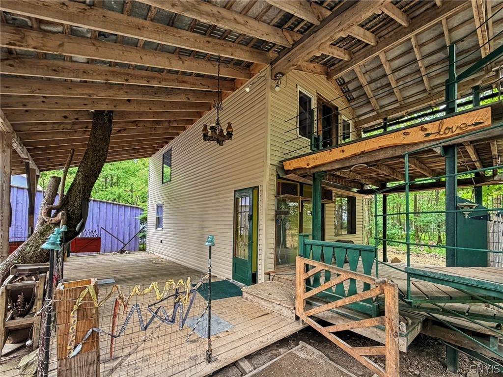 367 Andersen Hill Road Richford, NY 13736 - Photo 8 of 46 Side Porch and Rear Two Story Deck