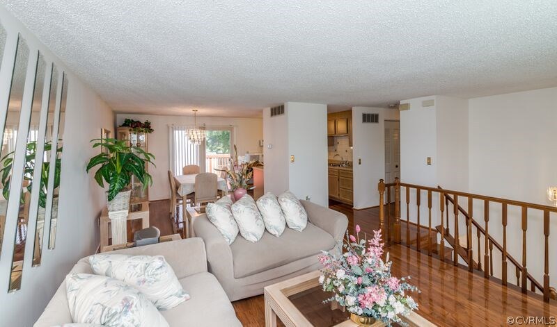 Family room opens up into the dining space and kit