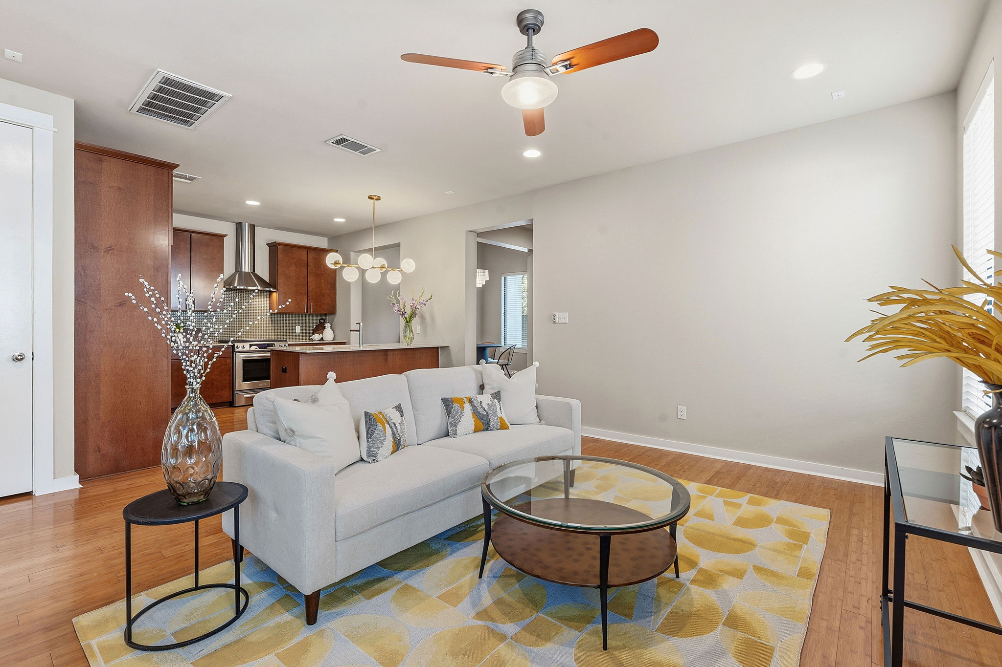 2911 Corbin Lane Austin, TX 78704 - Photo 21 of 37 a living room with kitchen and furniture