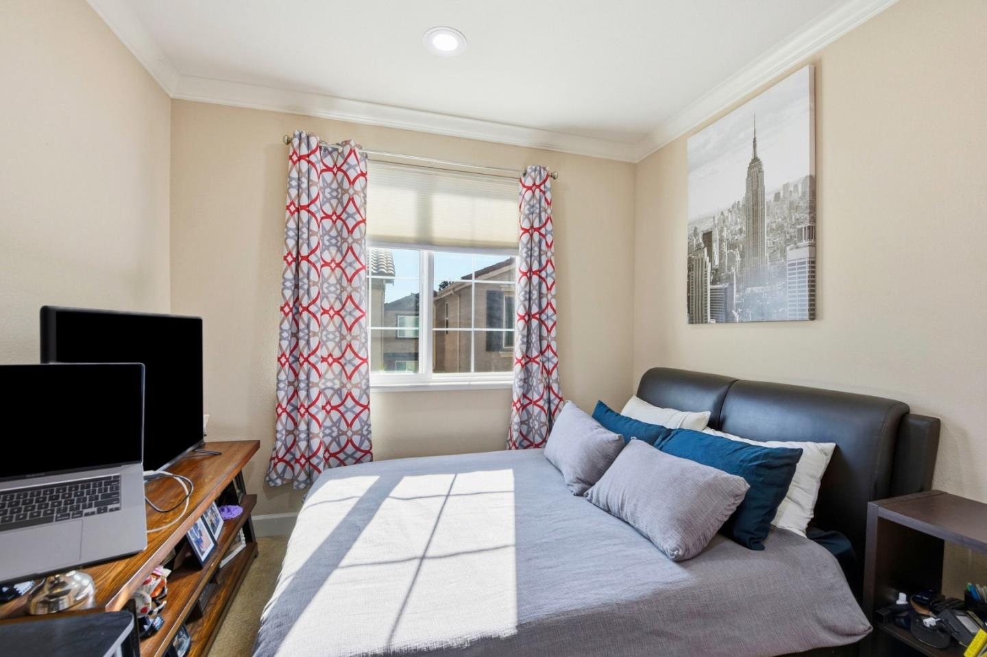 56 Regency Place Hayward, CA 94544 - Photo 27 of 43 a bedroom with a bed and a flat screen tv