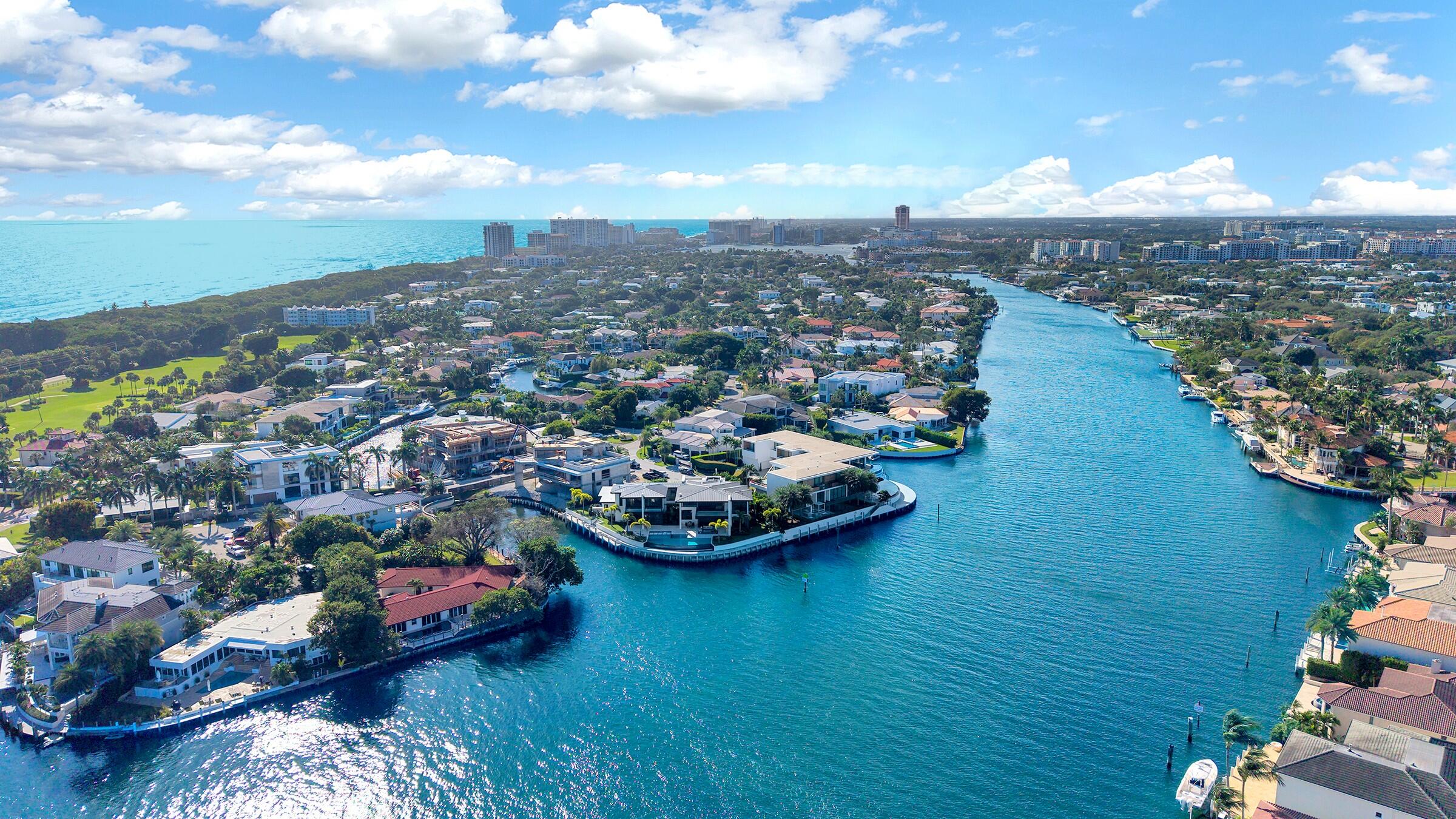 829 Orchid Drive Boca Raton, FL 33432 - Photo 87 of 102 an aerial view of a house with a ocean view