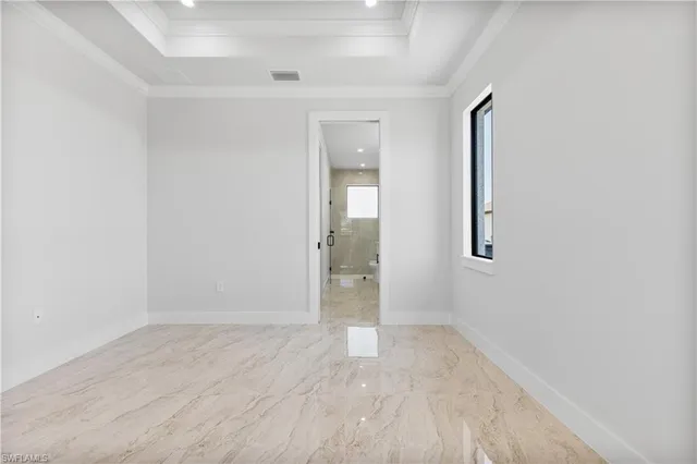 an empty room with window