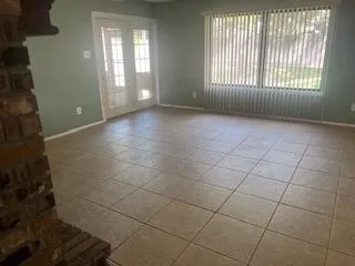 a view of a fireplace