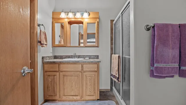 a view of balcony with furniture