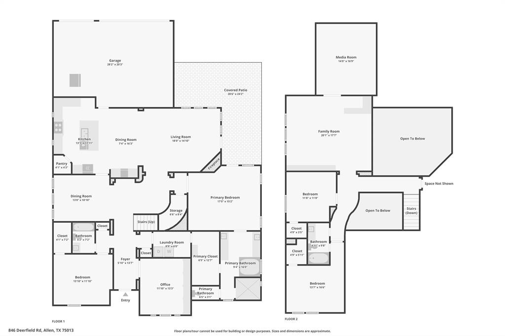 846 Deerfield Road Allen, TX 75013 - Photo 40 of 40 Floor plan