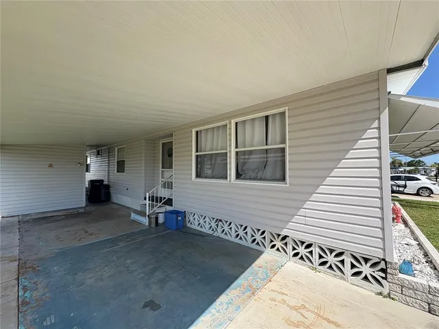 a view of a house with a patio