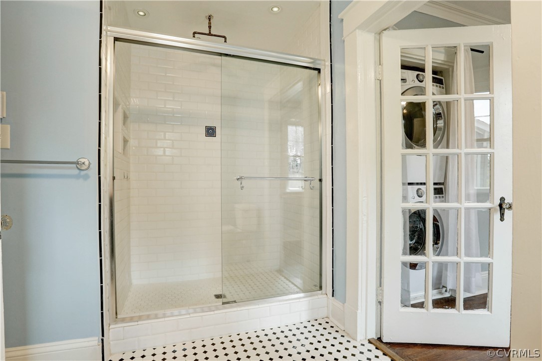 111 Overbrook Road Richmond, VA 23222 - Photo 25 of 43 Primary Suite #1 bathroom. Original French door g