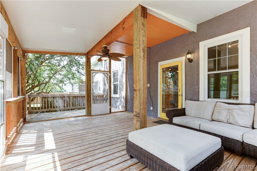 111 Overbrook Road Richmond, VA 23222 - Photo 36 of 43 Gigantic screened in porch with ceiling fan is one