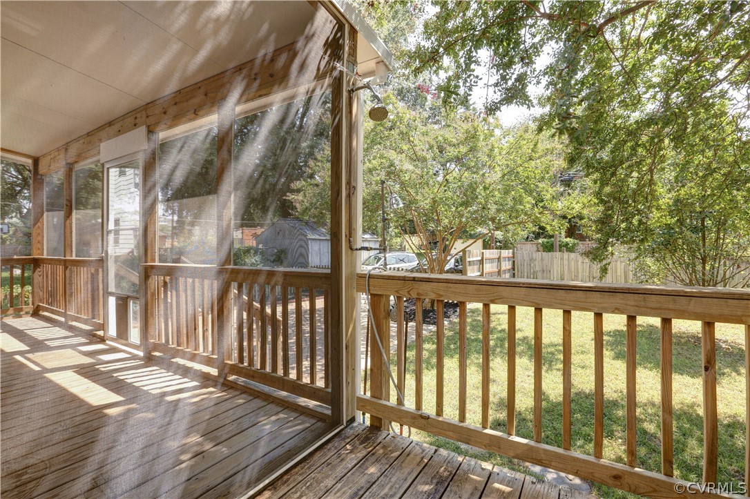 111 Overbrook Road Richmond, VA 23222 - Photo 37 of 43 A view out the back of the oversized screened porc
