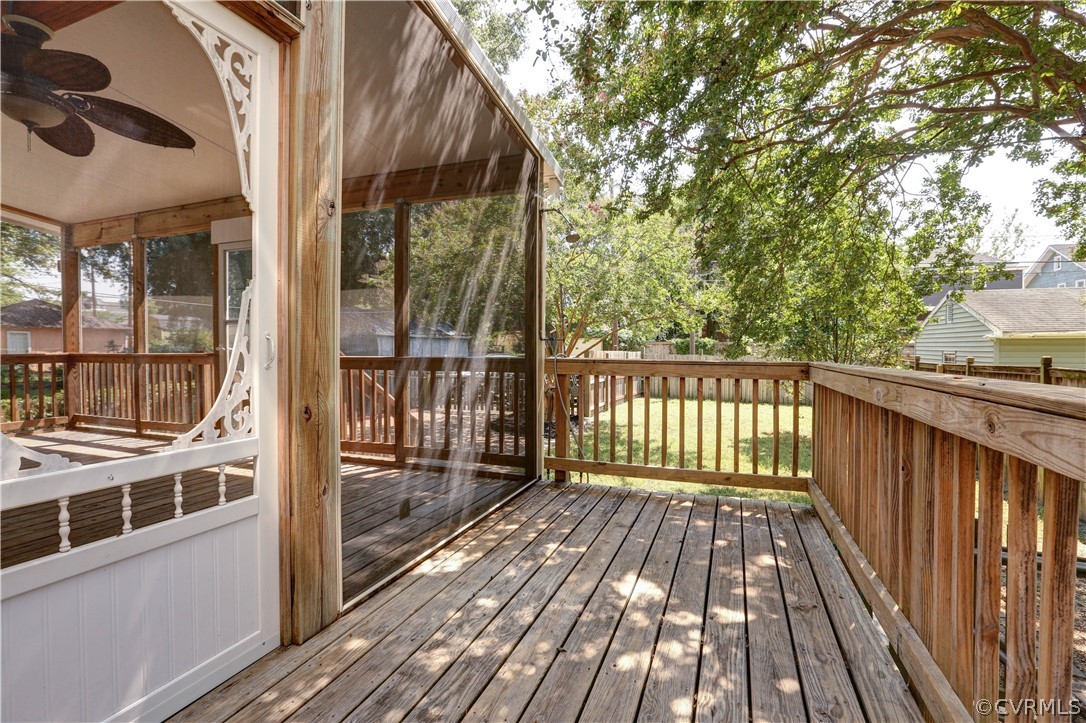 111 Overbrook Road Richmond, VA 23222 - Photo 42 of 43 Side deck off the screened porch is perfect for gr