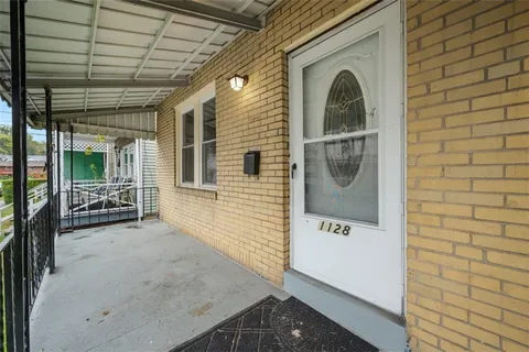 a view of a door of the house