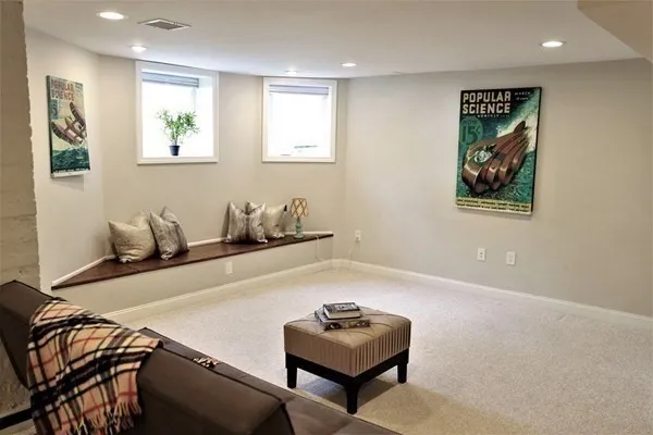 a room with furniture and window