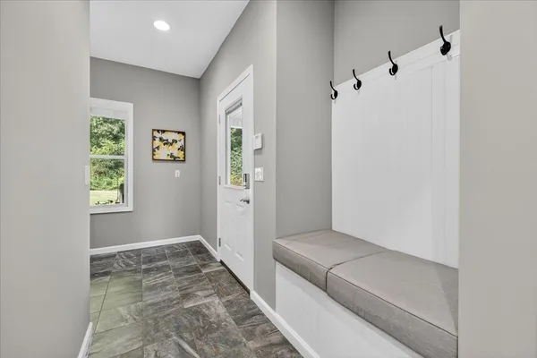 a view of a storage & utility room with washer and dryer