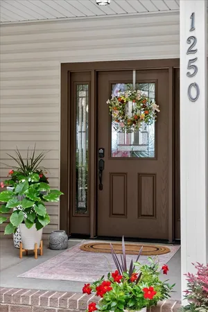 a view of a door of the house