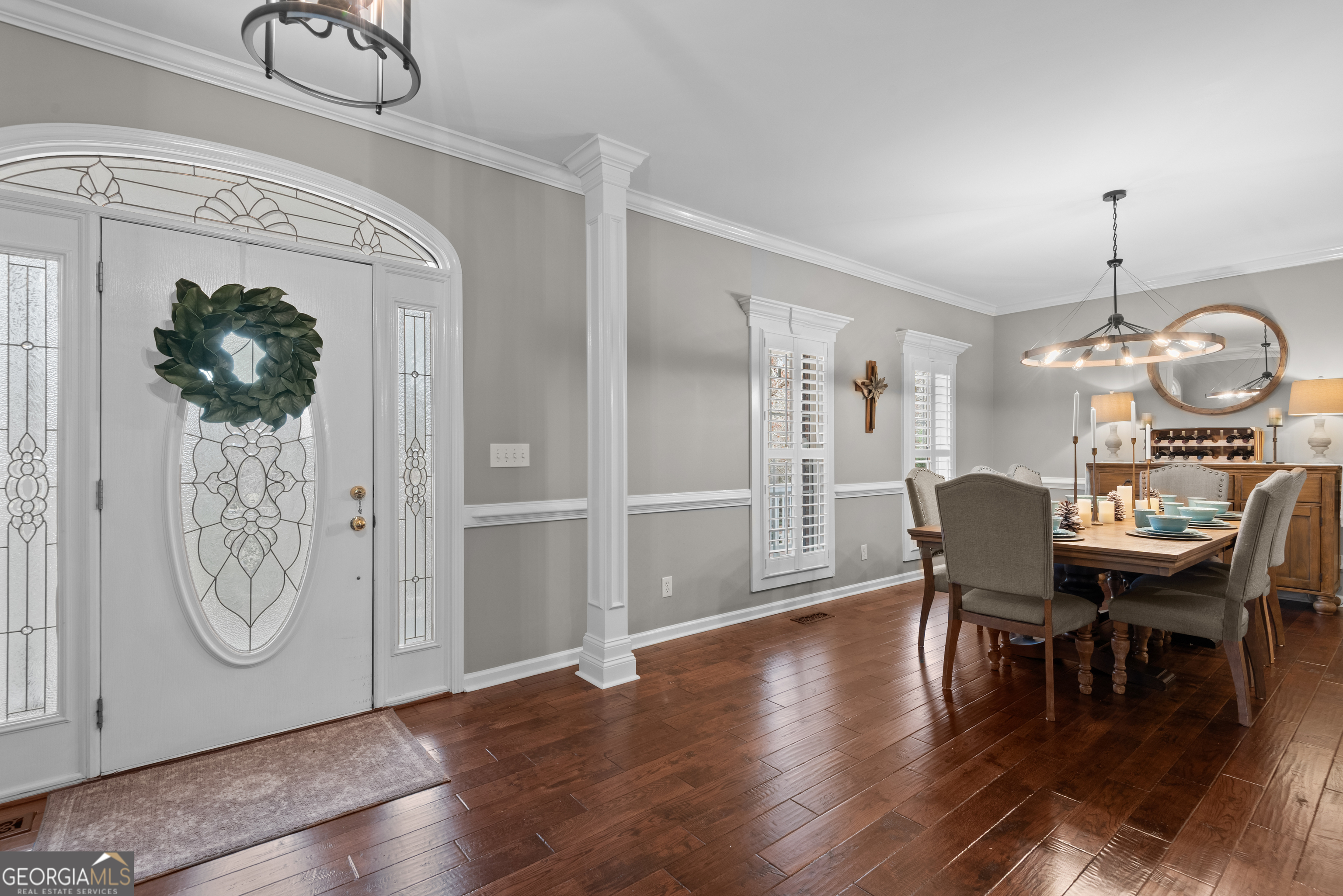 414 Parker Branch Road Barnesville, GA 30204 - Photo 16 of 101 a view of a dining room with furniture window and wooden floor