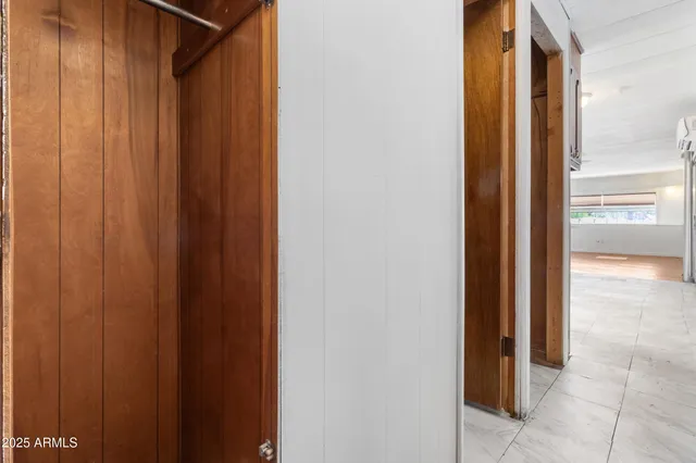 a view of elevator with hallway