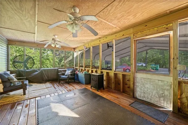 a view of balcony with couch
